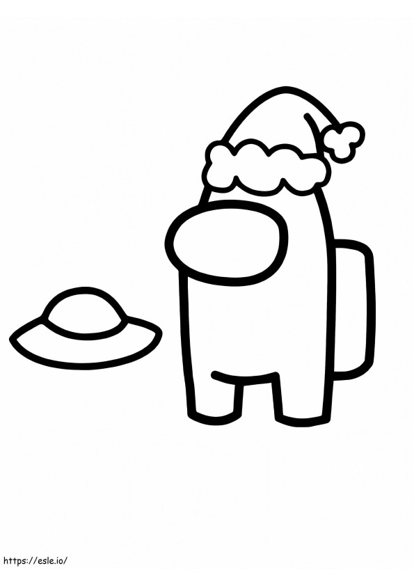 Halaman Mewarnai Topi Santa Claus Gambar Mewarnai