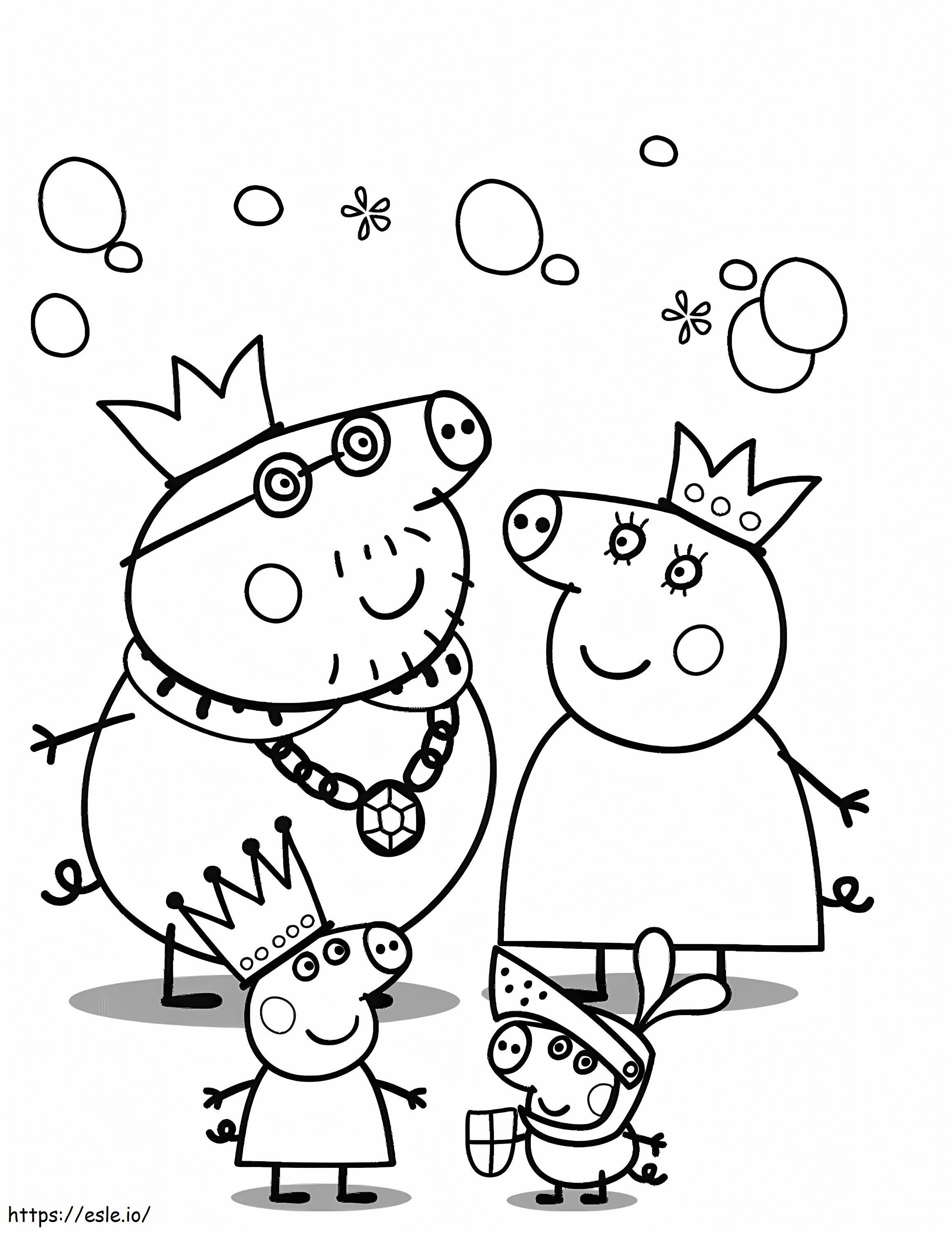 1545616551 Família Real Peppa Pigs para colorir