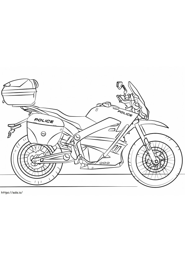 Coloriage Moto de police à imprimer dessin