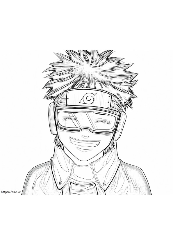 Obito Is Smiliing coloring page