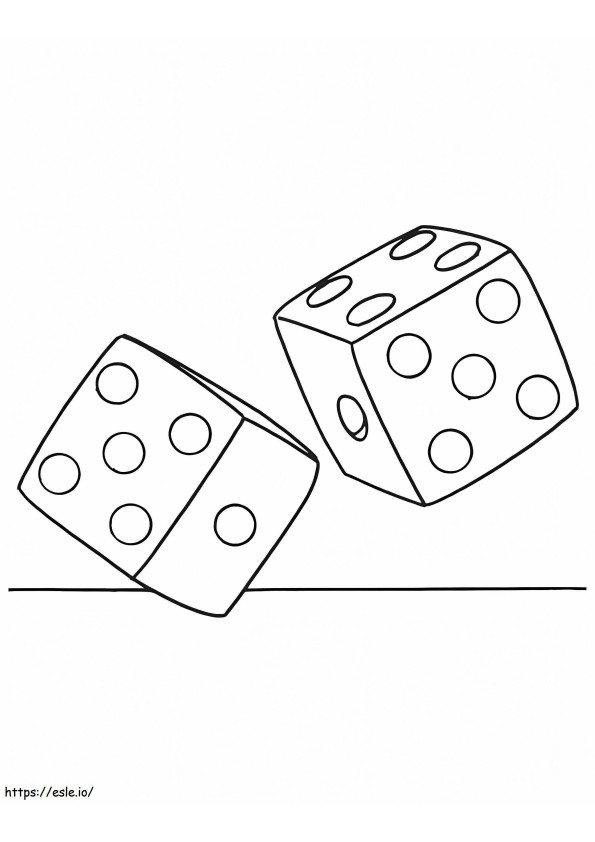 Two Dice coloring page