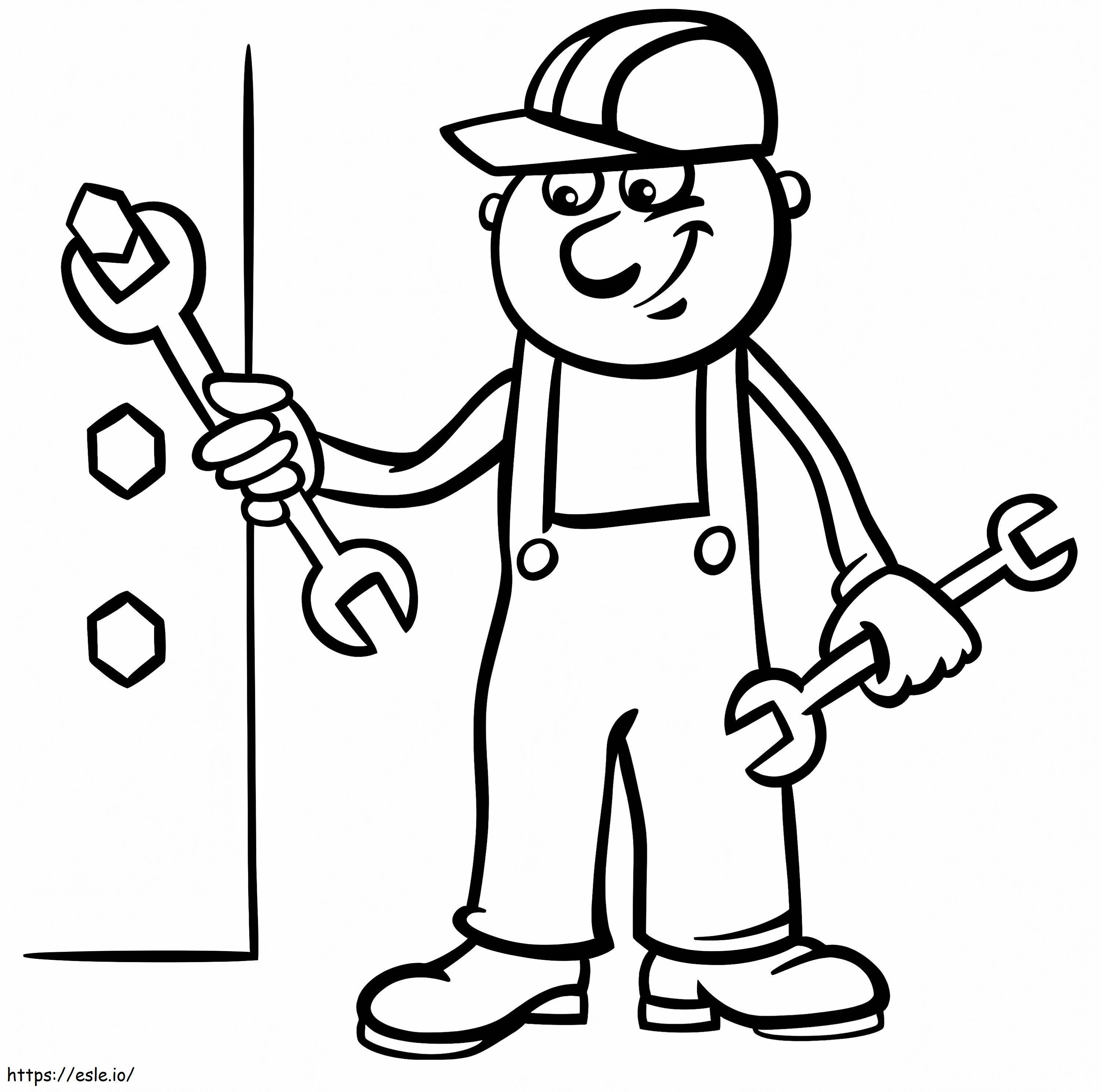 Mechanic 5 coloring page