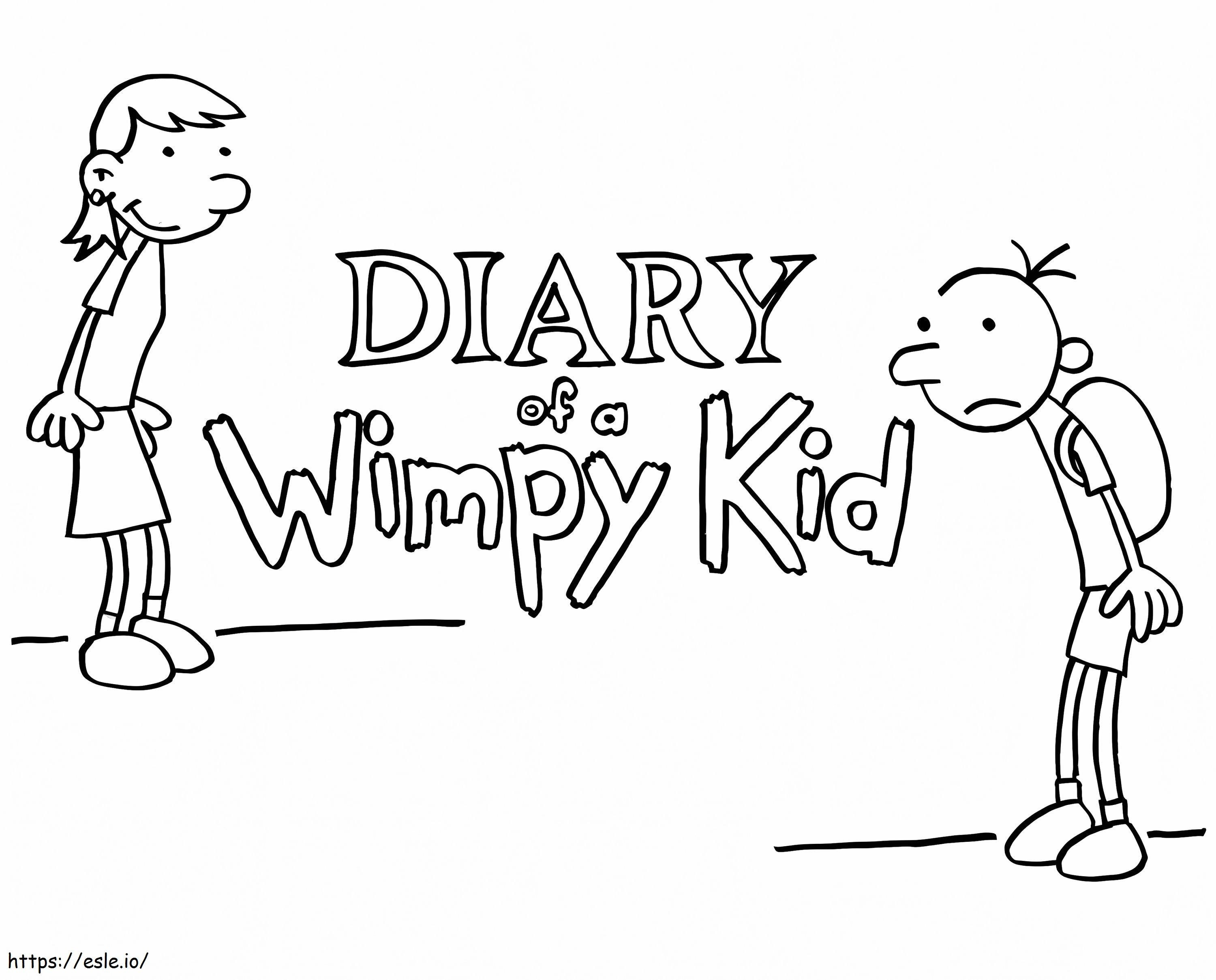 Wimpy Çocuğun Günlüğü Boyama Sayfası boyama