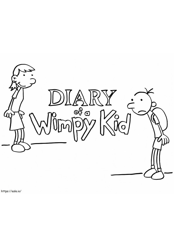 Ausmalbild: Tagebuch eines Wimpy-Kids ausmalbilder