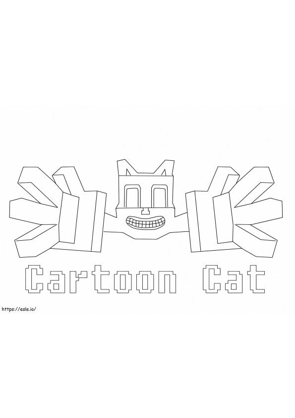 Minecraft Cartoon Cat de colorat