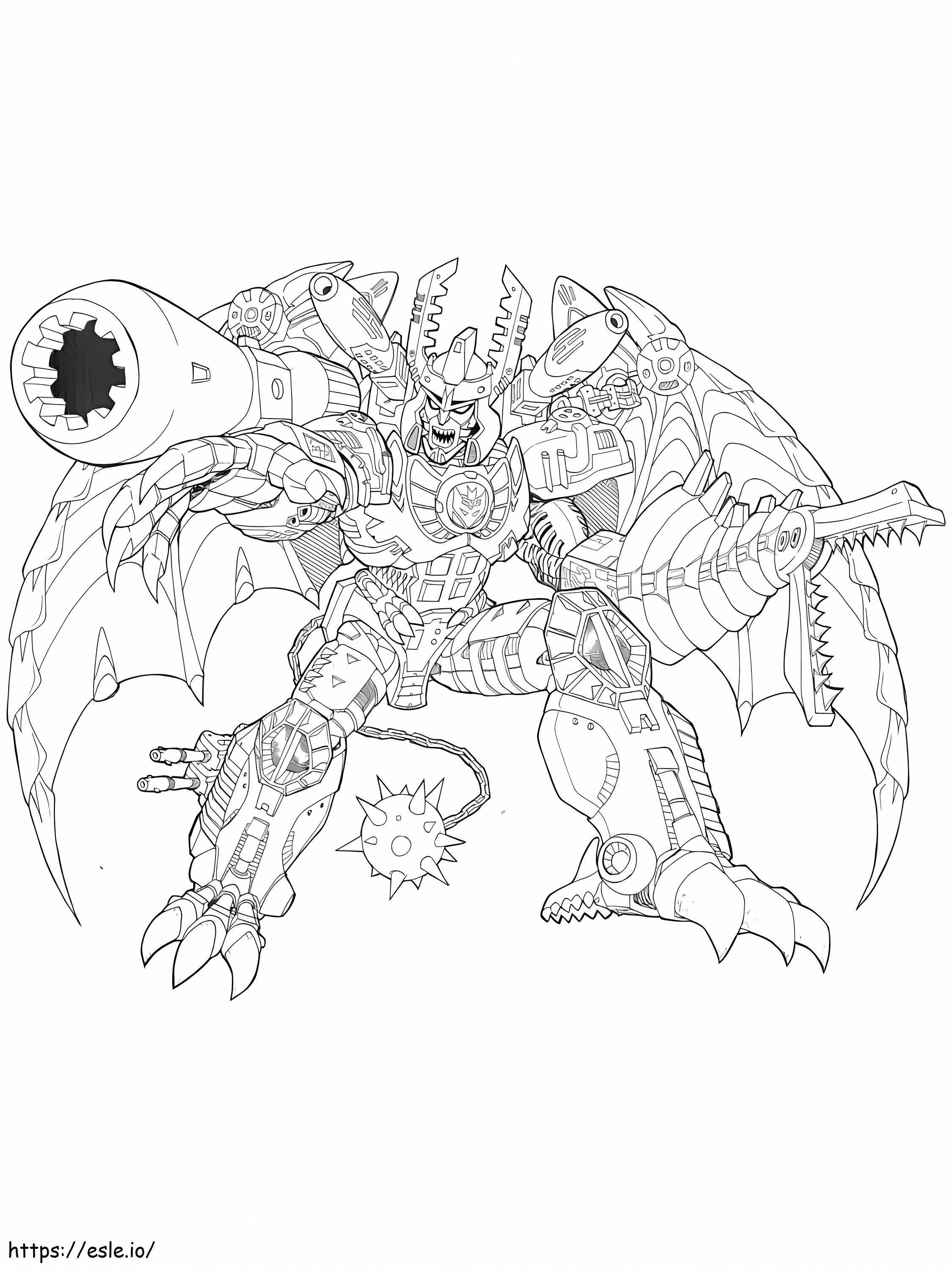 Dragon Form Megatron coloring page
