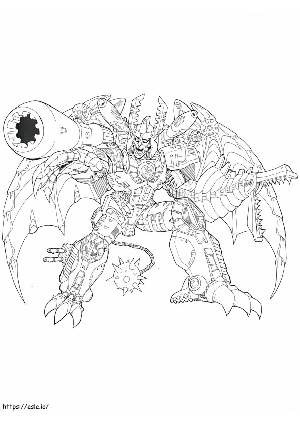 Forma de Dragão Megatron para colorir