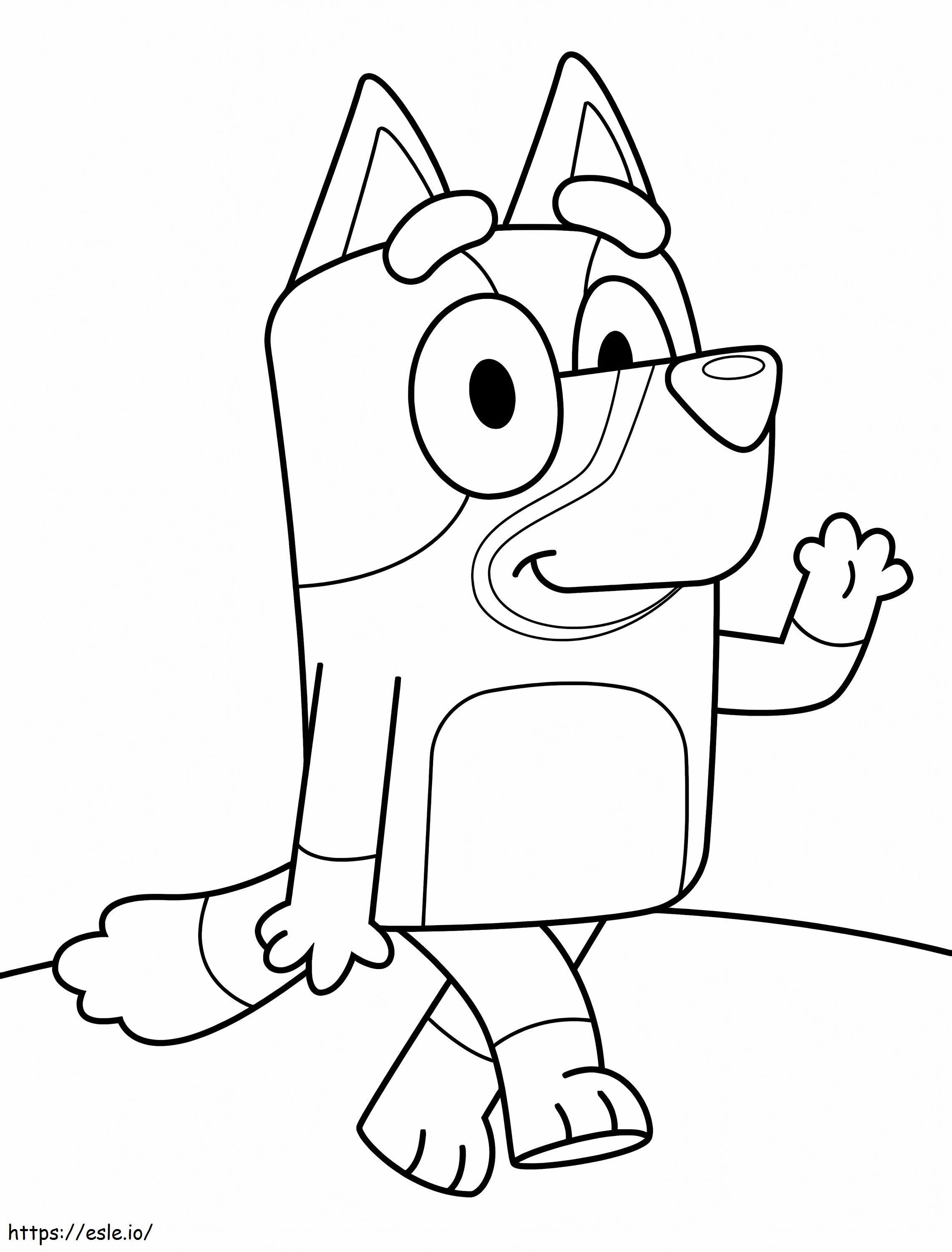 Cute Bluey coloring page
