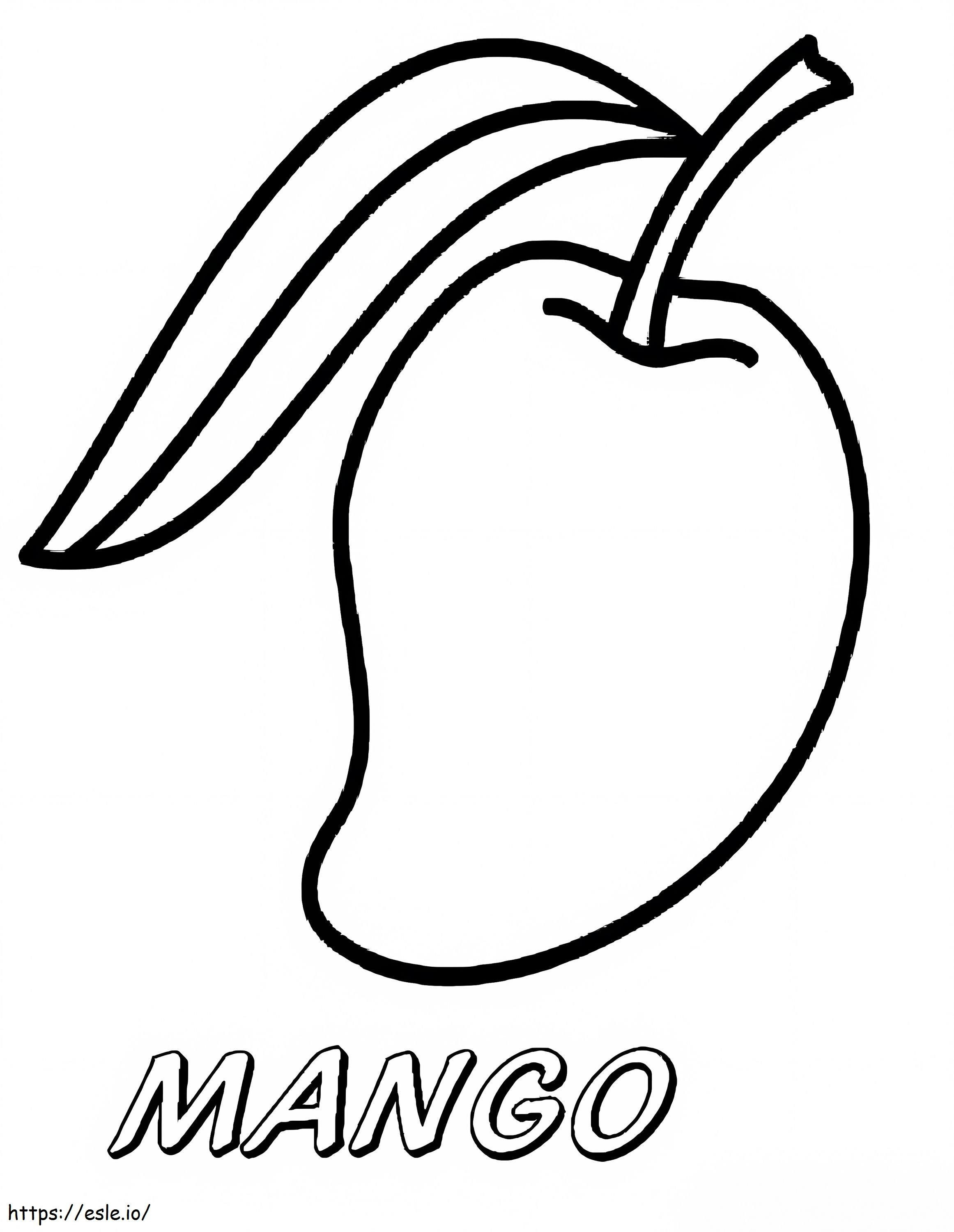 Normaali mango 1 värityskuva