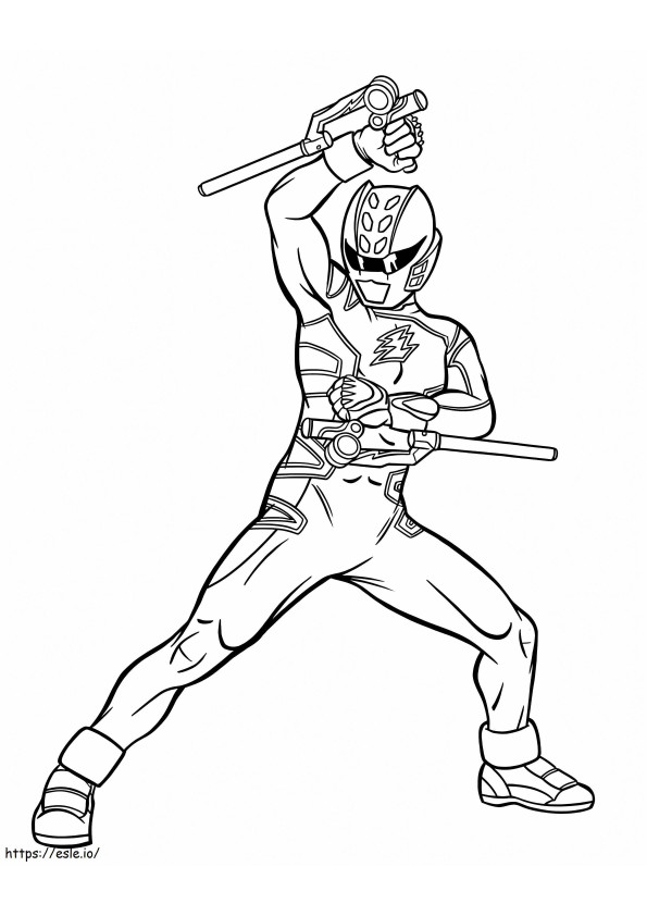 Power Ranger Fúria da Selva para colorir