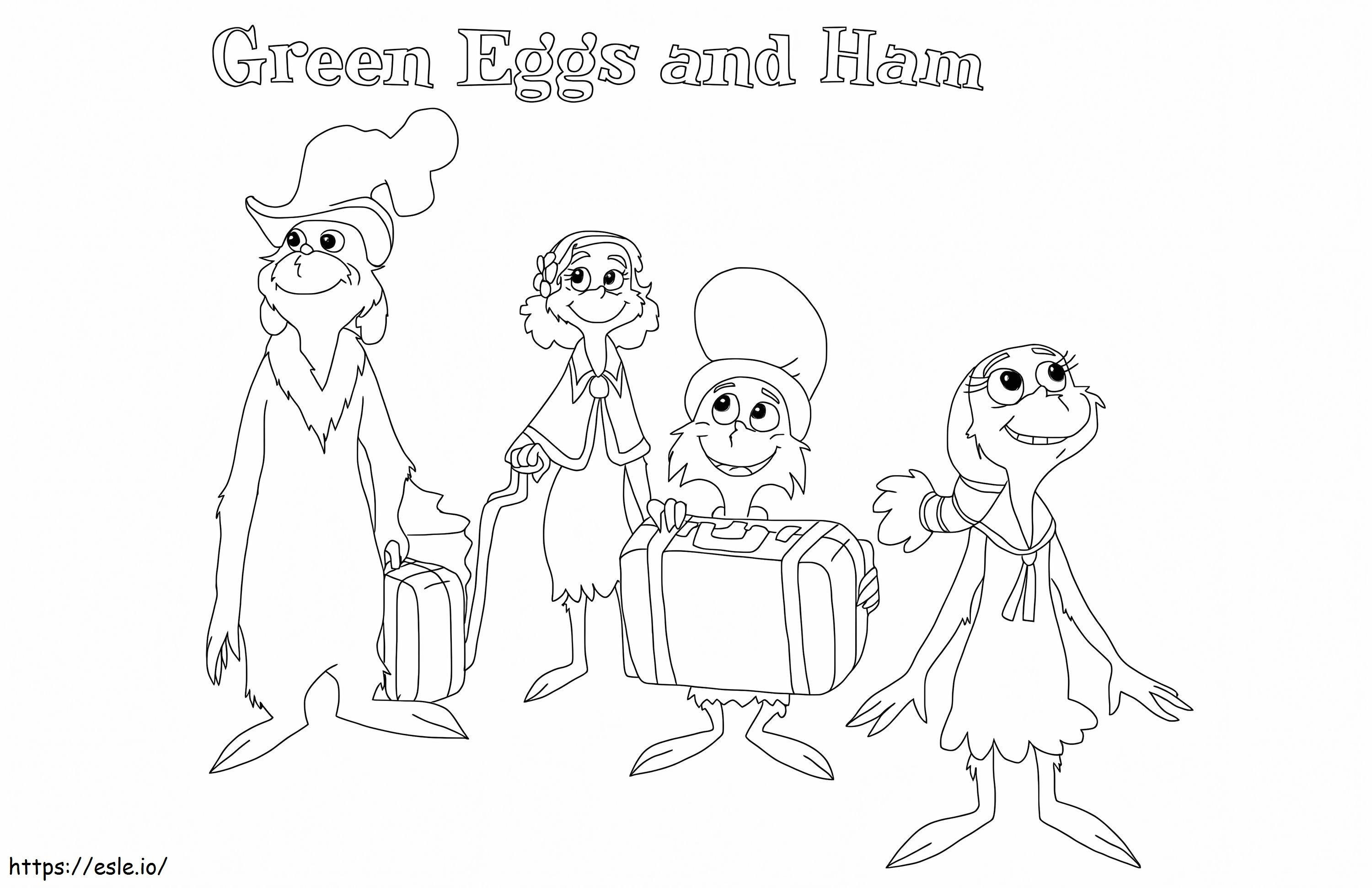 Green Eggs And Ham 3 coloring page