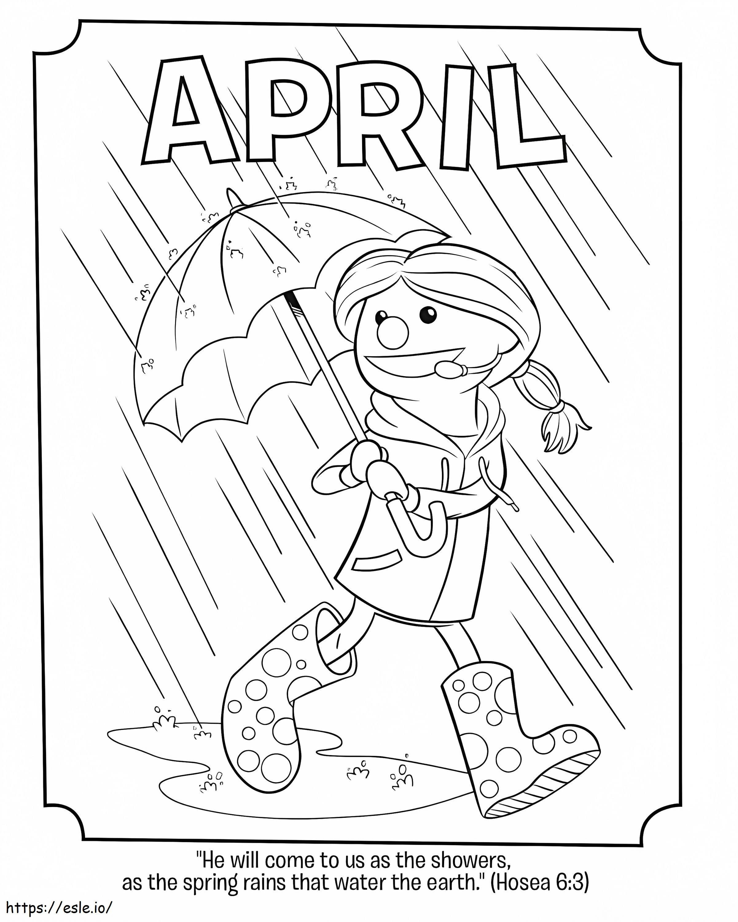 April Coloring Page 10 coloring page