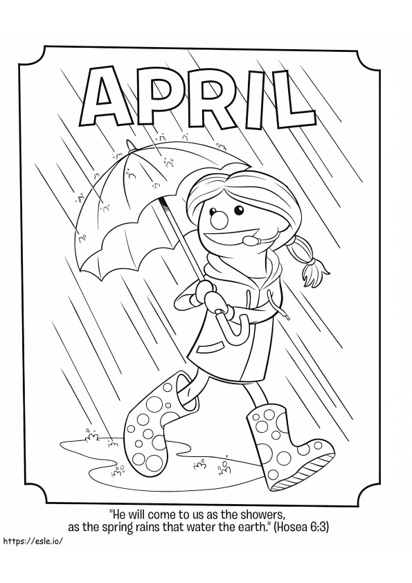 April Coloring Page 10 coloring page