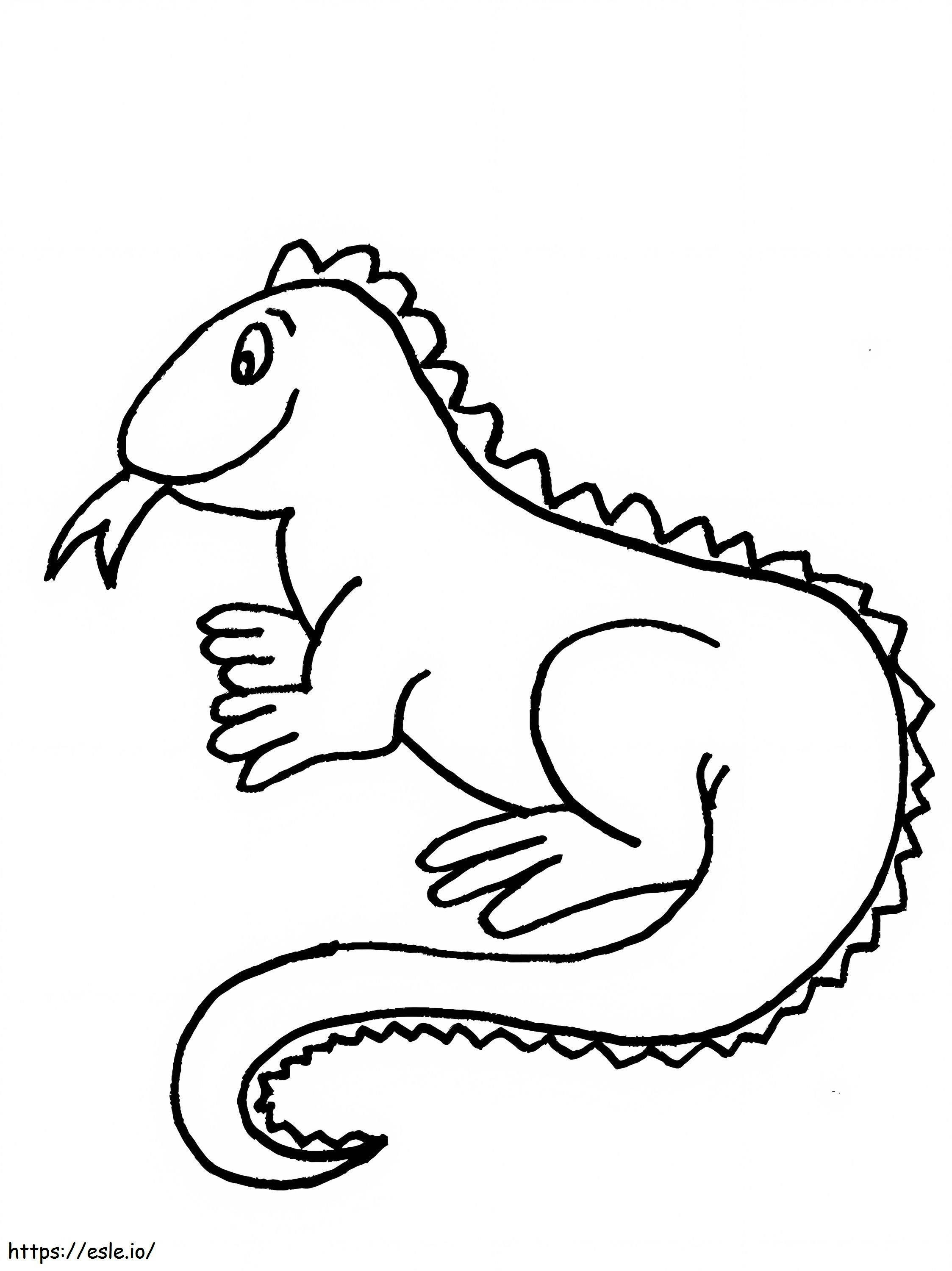 Happy Iguana coloring page