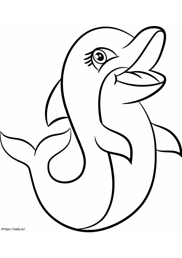 Um golfinho fofo para colorir