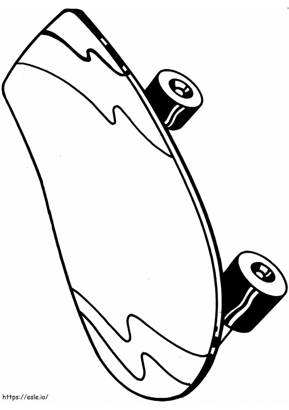 スケートボード 1 台 ぬりえ - 塗り絵