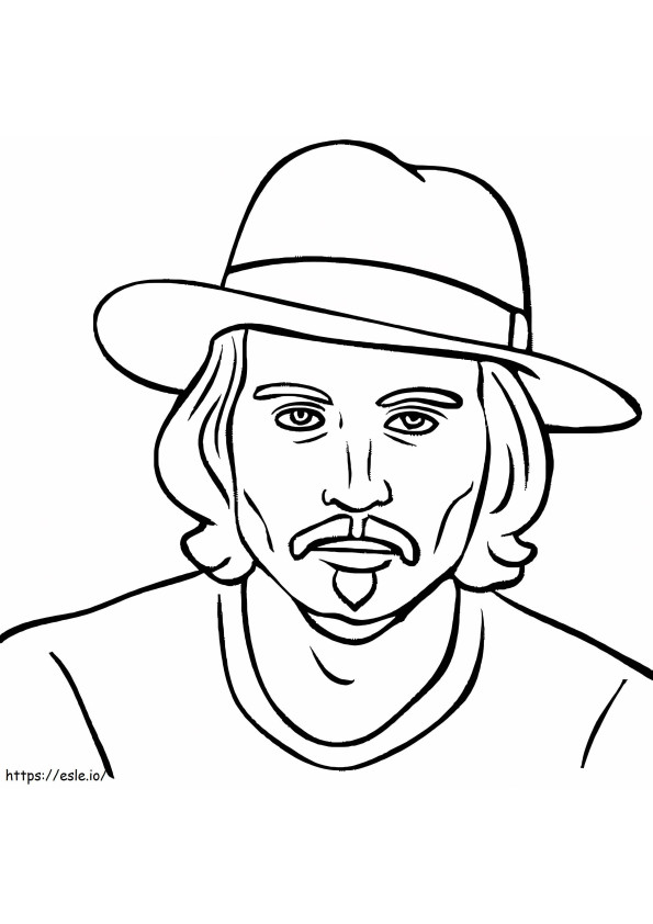 Coloriage Johnny Depp imprimable à imprimer dessin