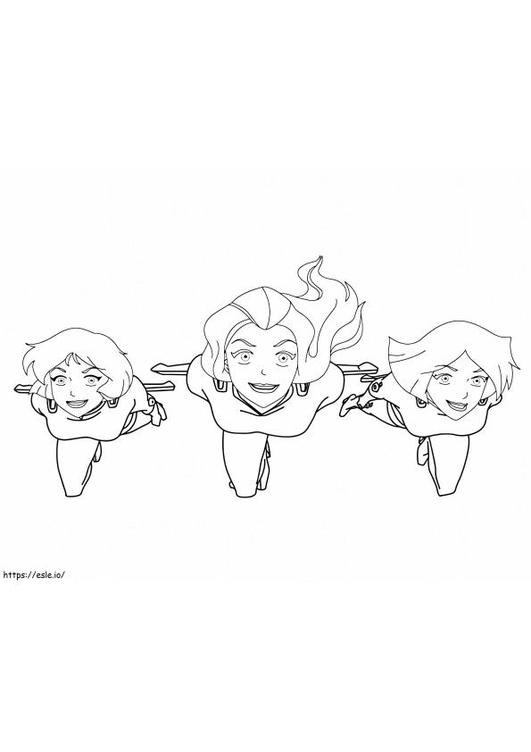 Totally Spies To Color coloring page
