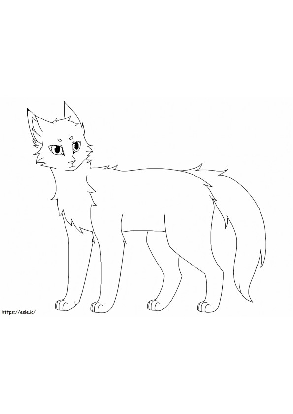 Simple Warrior Cats coloring page