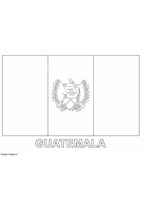 Steagul Guatemala de colorat