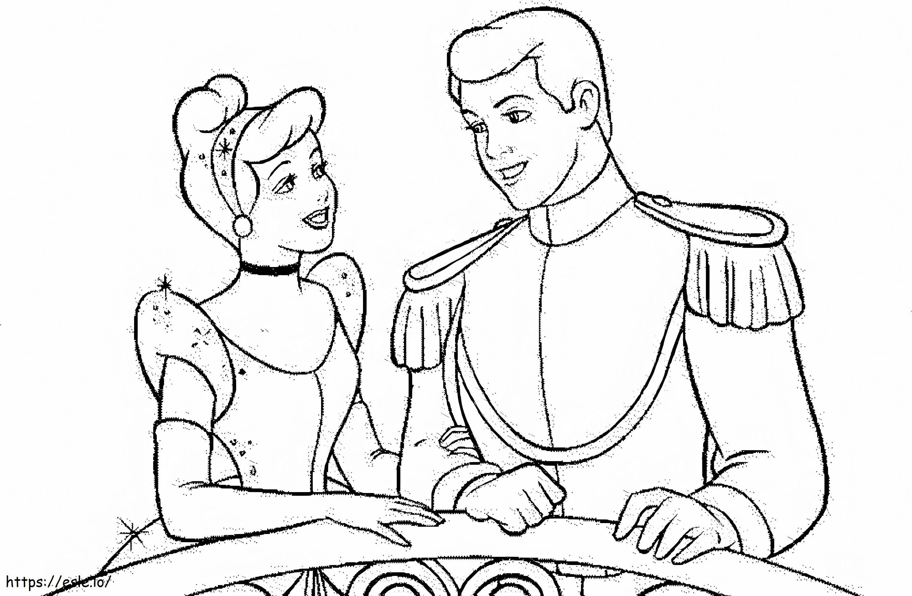 Cinderella ve Prensin Yüzü boyama