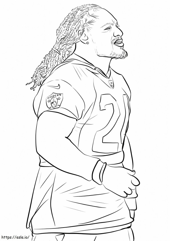 Marshawn Lynch Football Player coloring page