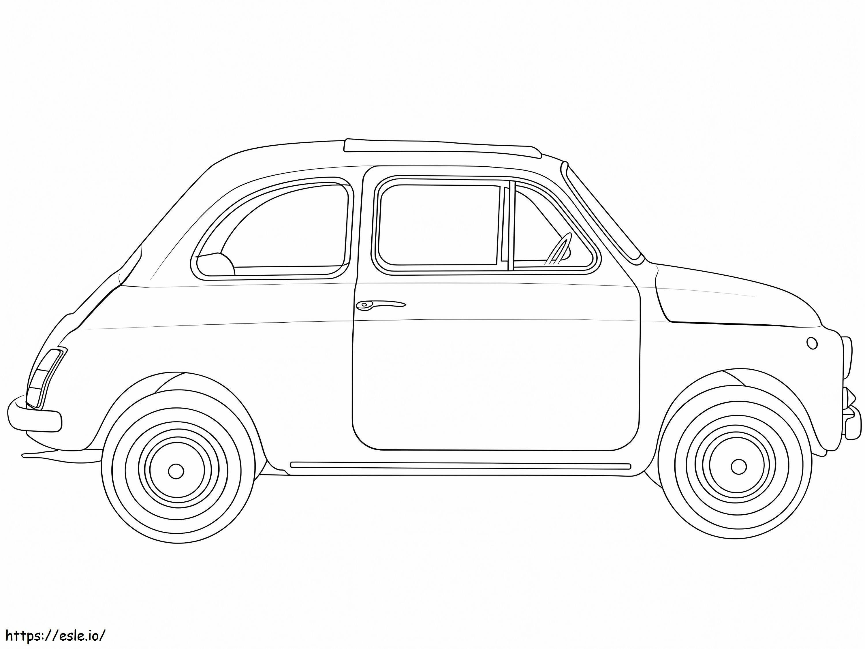 Fiat 500 coloring page
