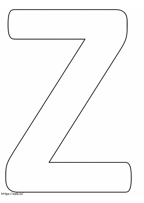 Letter Z4 kleurplaat