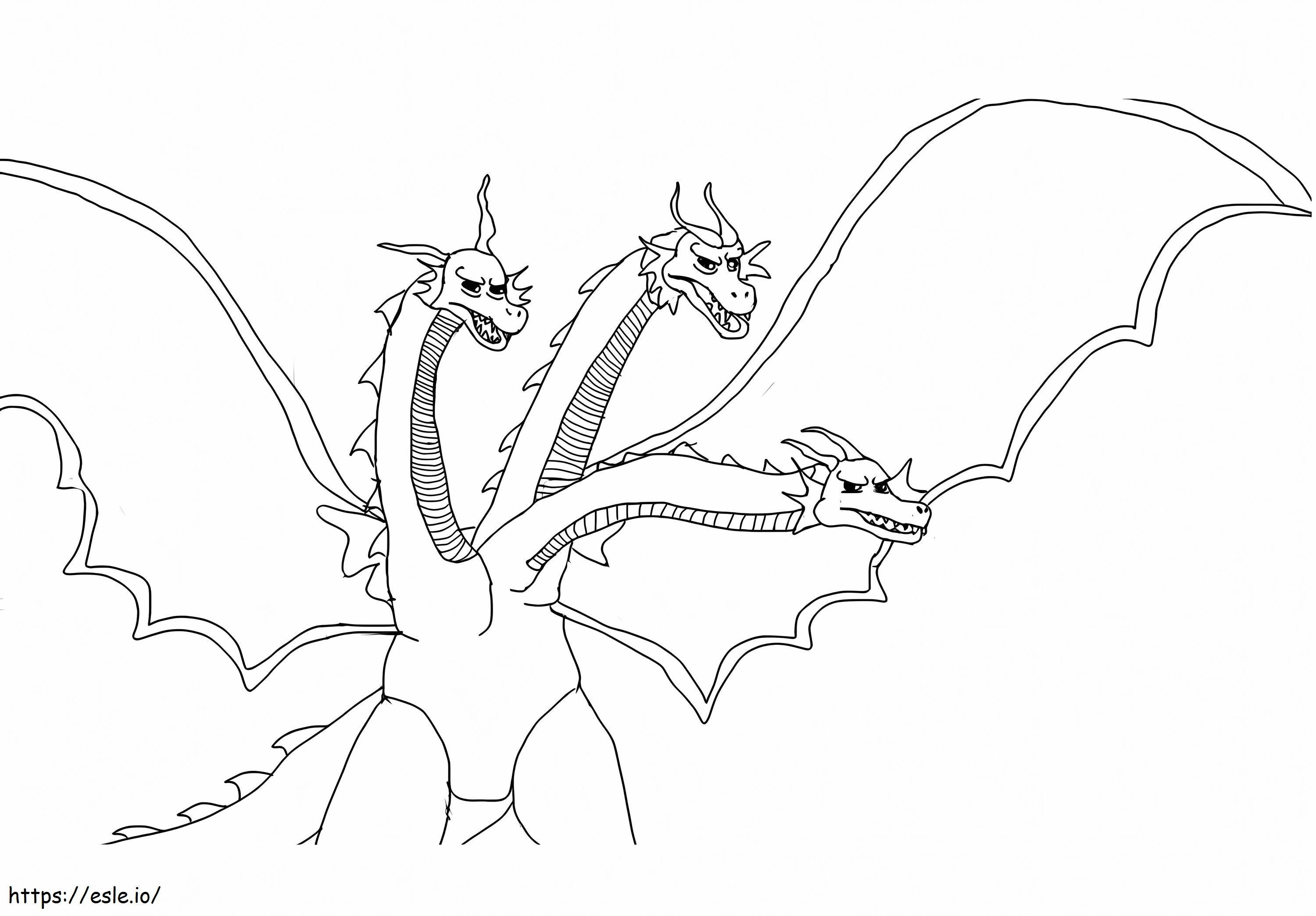 Great Ghidorah coloring page