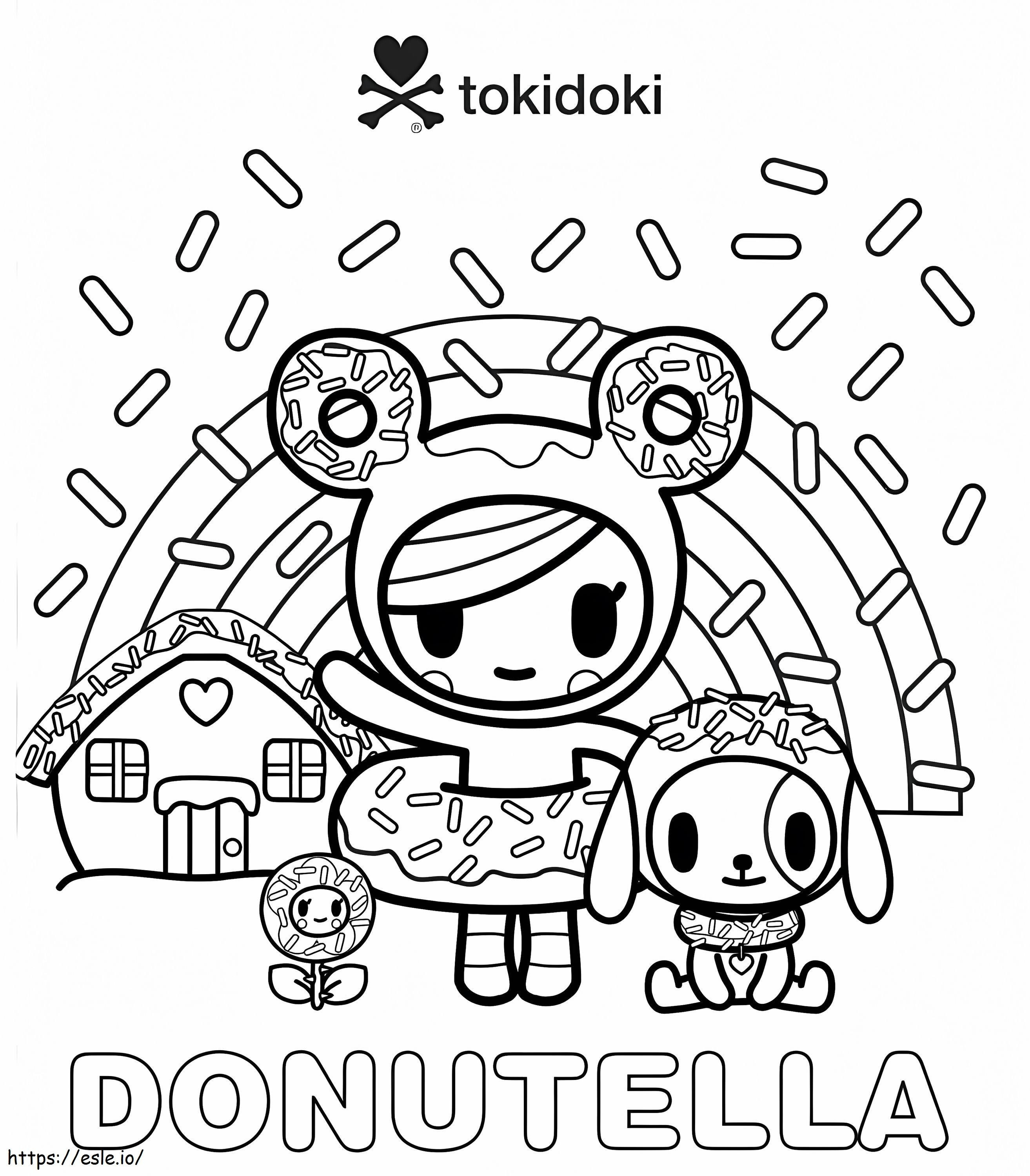 Donutella Tokidoki coloring page