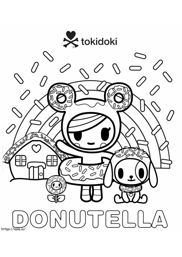 Donutella Tokidoki kleurplaat