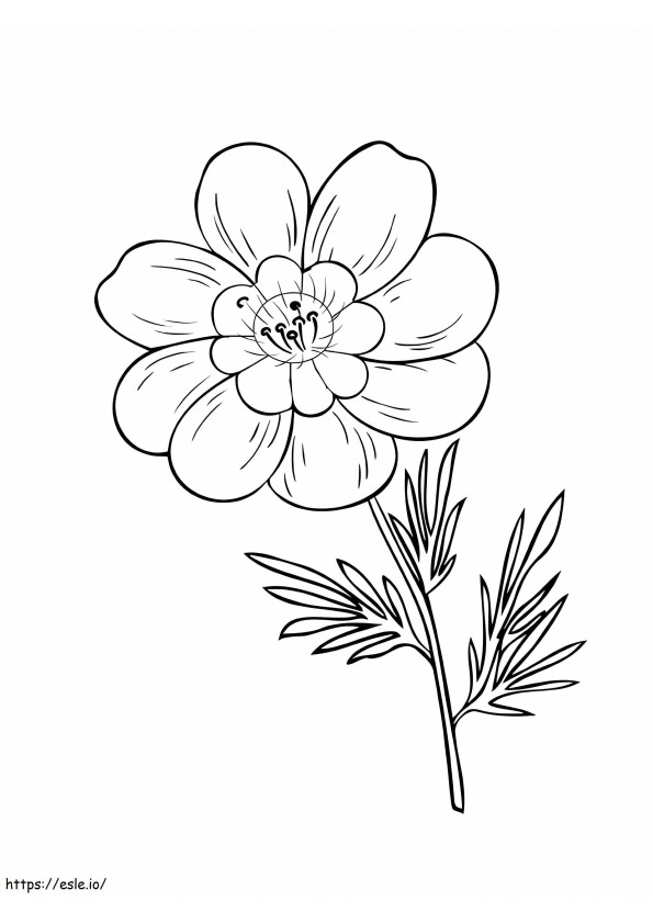 Flor de pétala para colorir