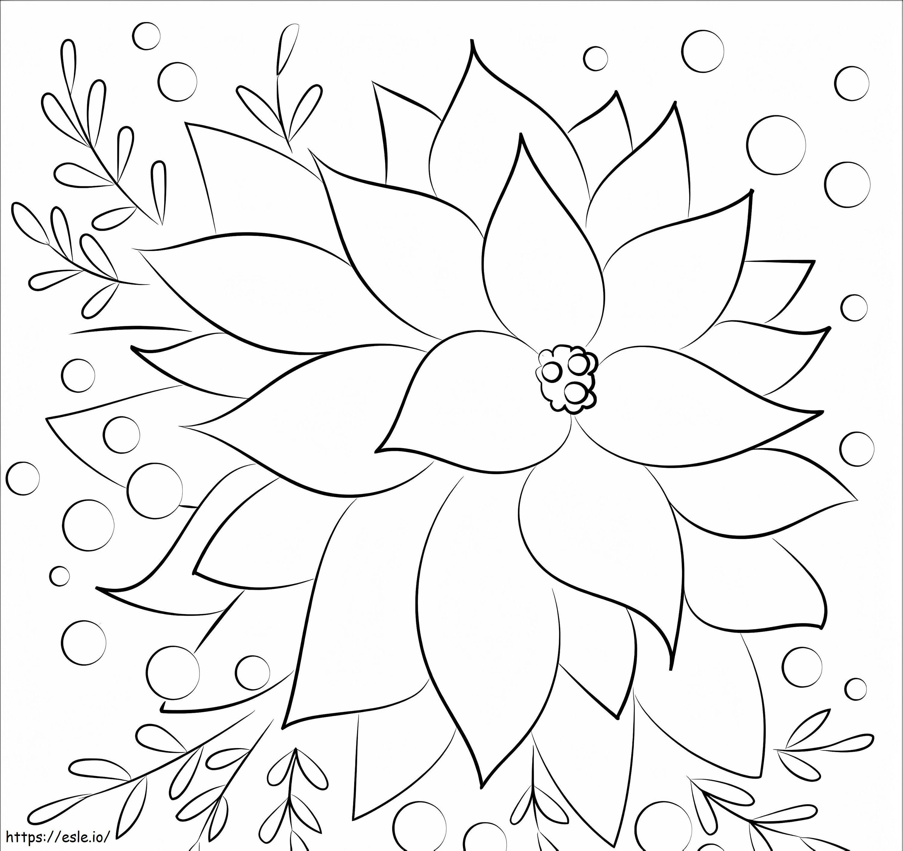 Coloriage Poinsettia normale à imprimer dessin