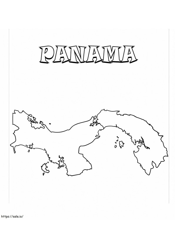 Mapa Panamy kolorowanka