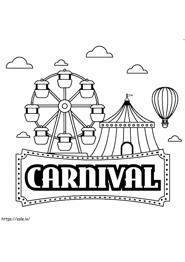 Carnaval 19 para colorir