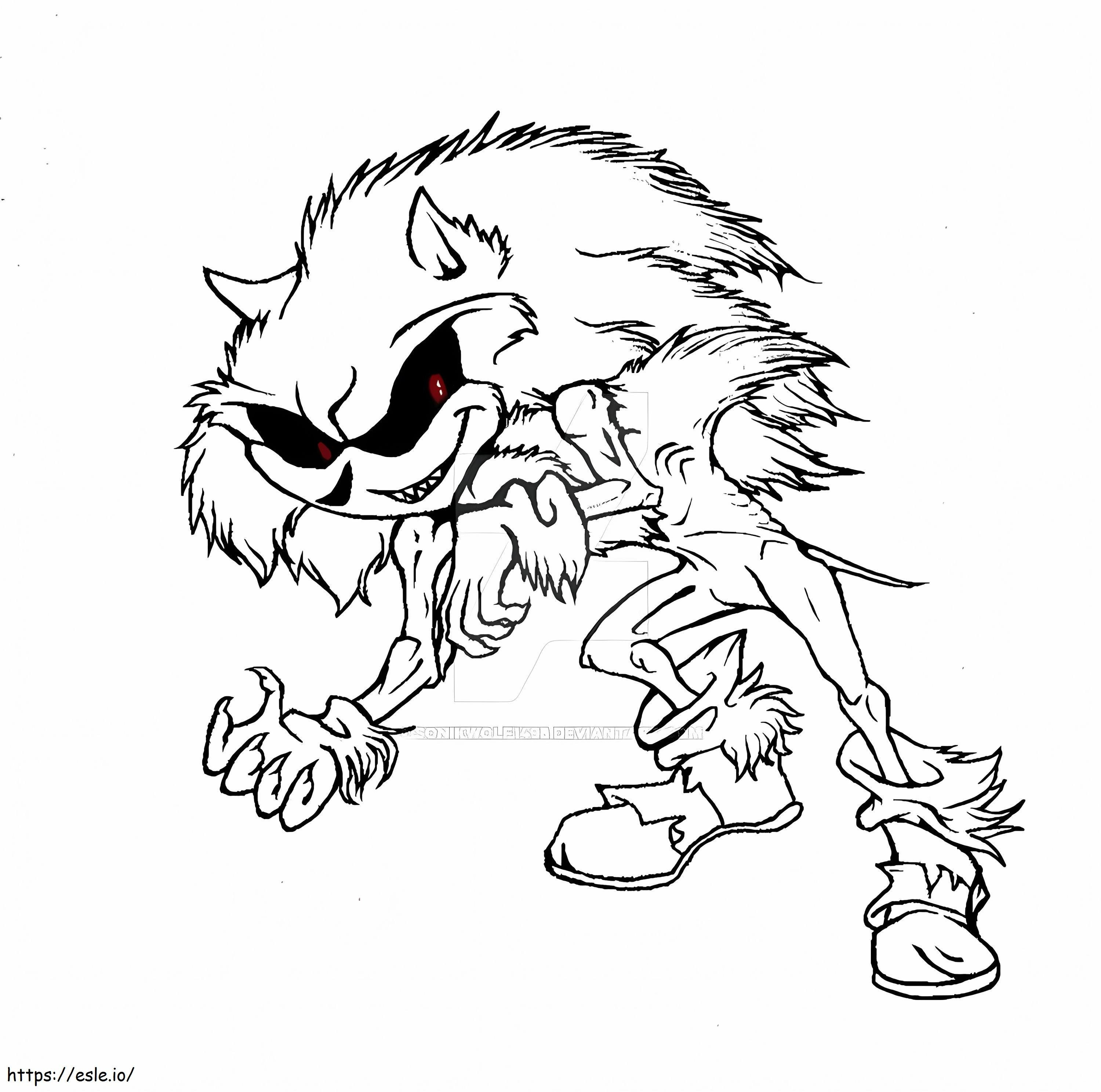 Sonic Exe 4 coloring page