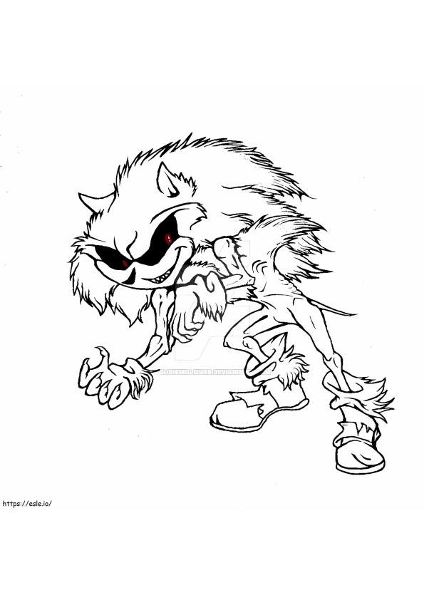 Sonic Exe 4 coloring page