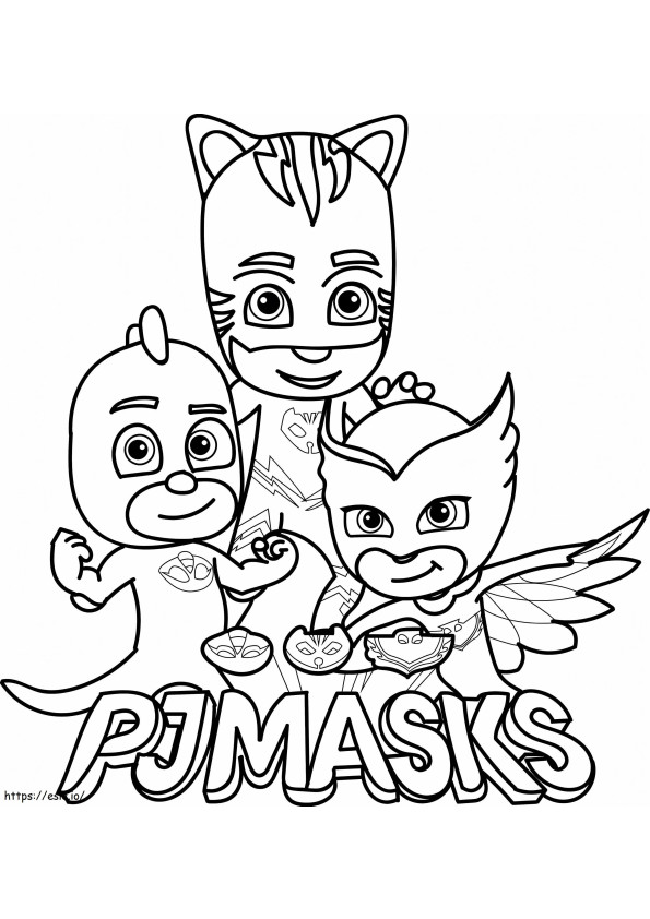 PJマスクチーム ぬりえ - 塗り絵