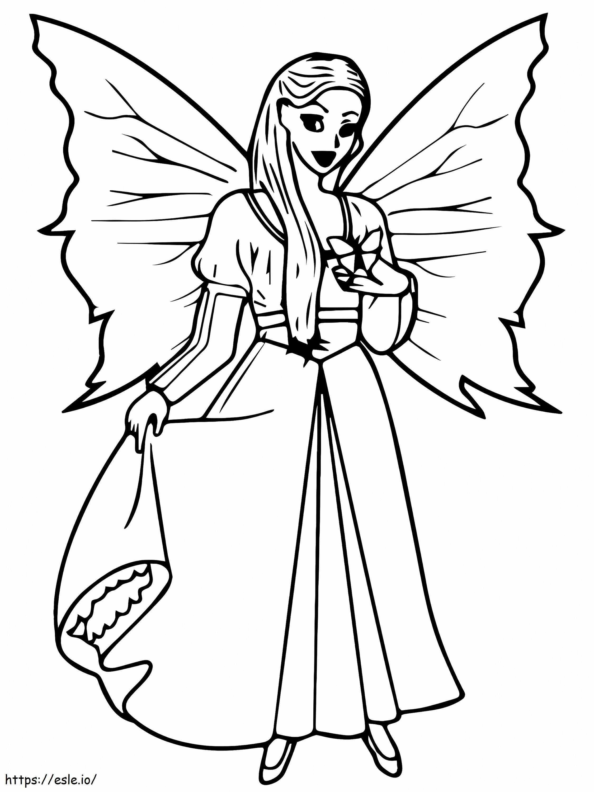 Caring Fairy Princess coloring page