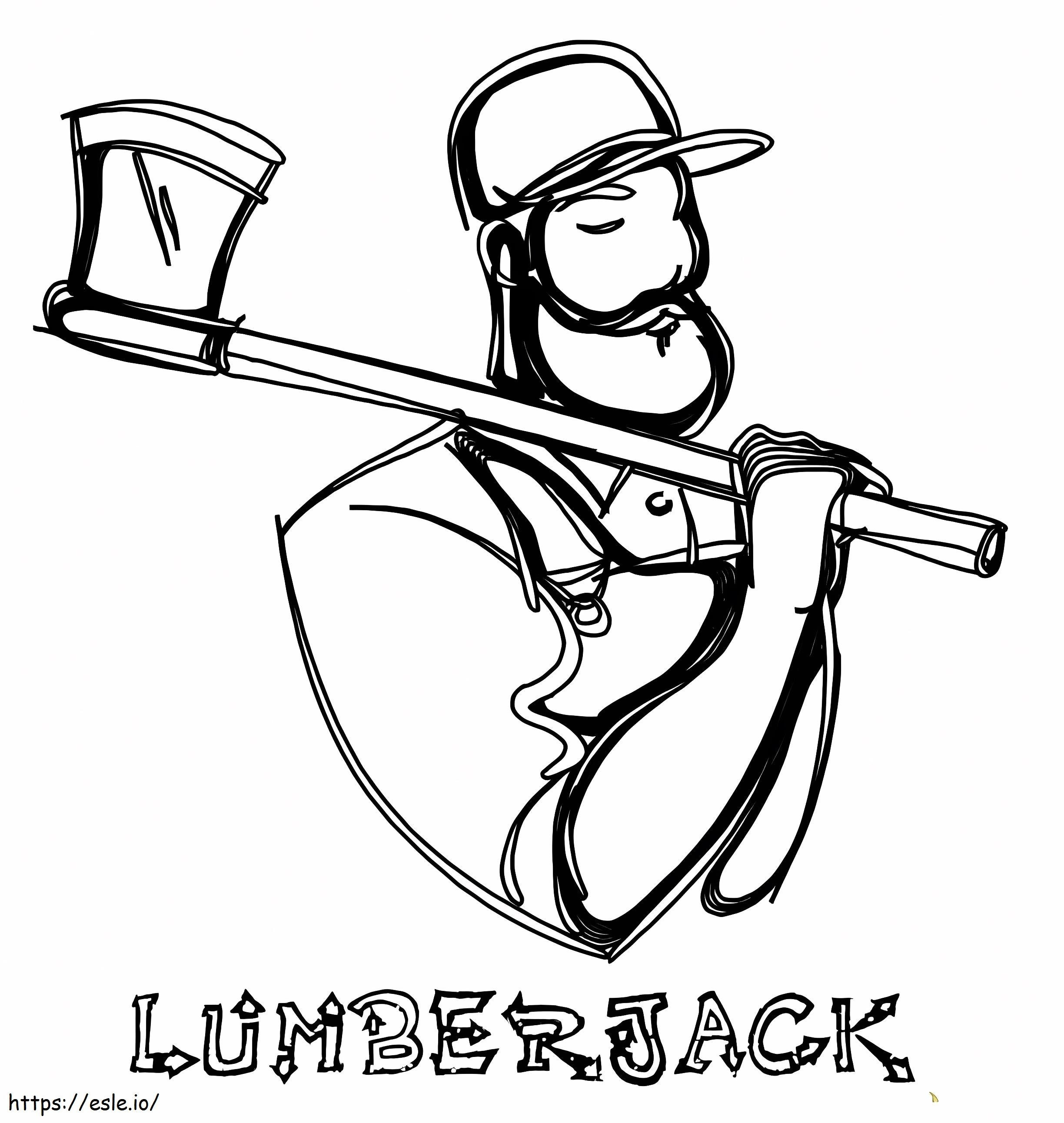 Free Lumberjack coloring page