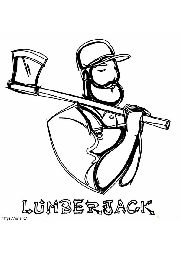 Free Lumberjack coloring page