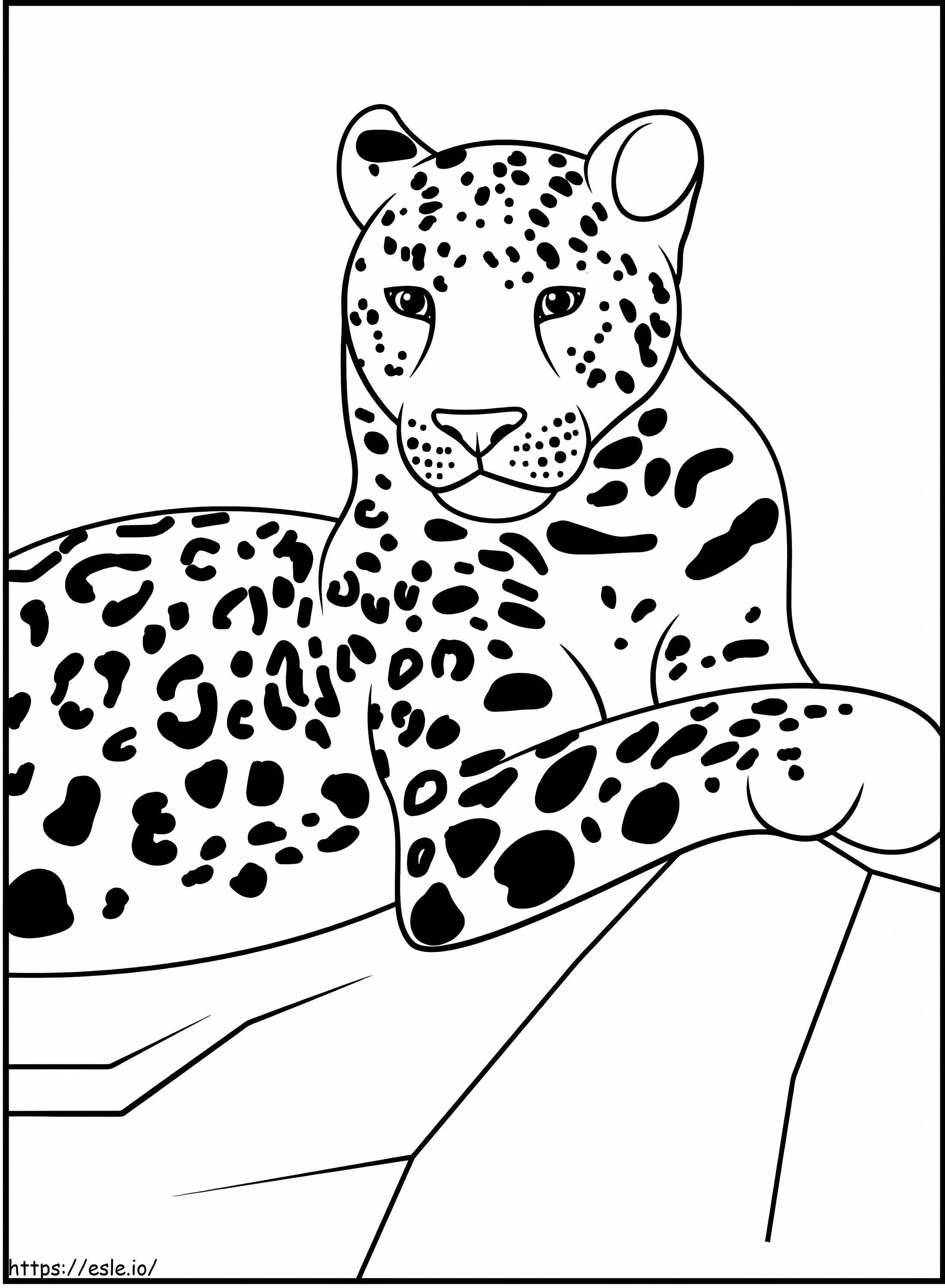 Free Leopard coloring page