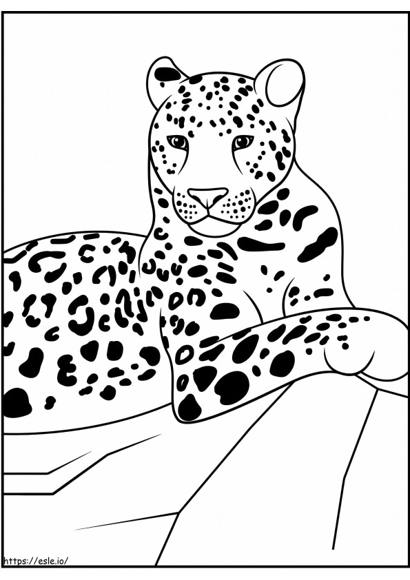 Leopardo libre para colorear