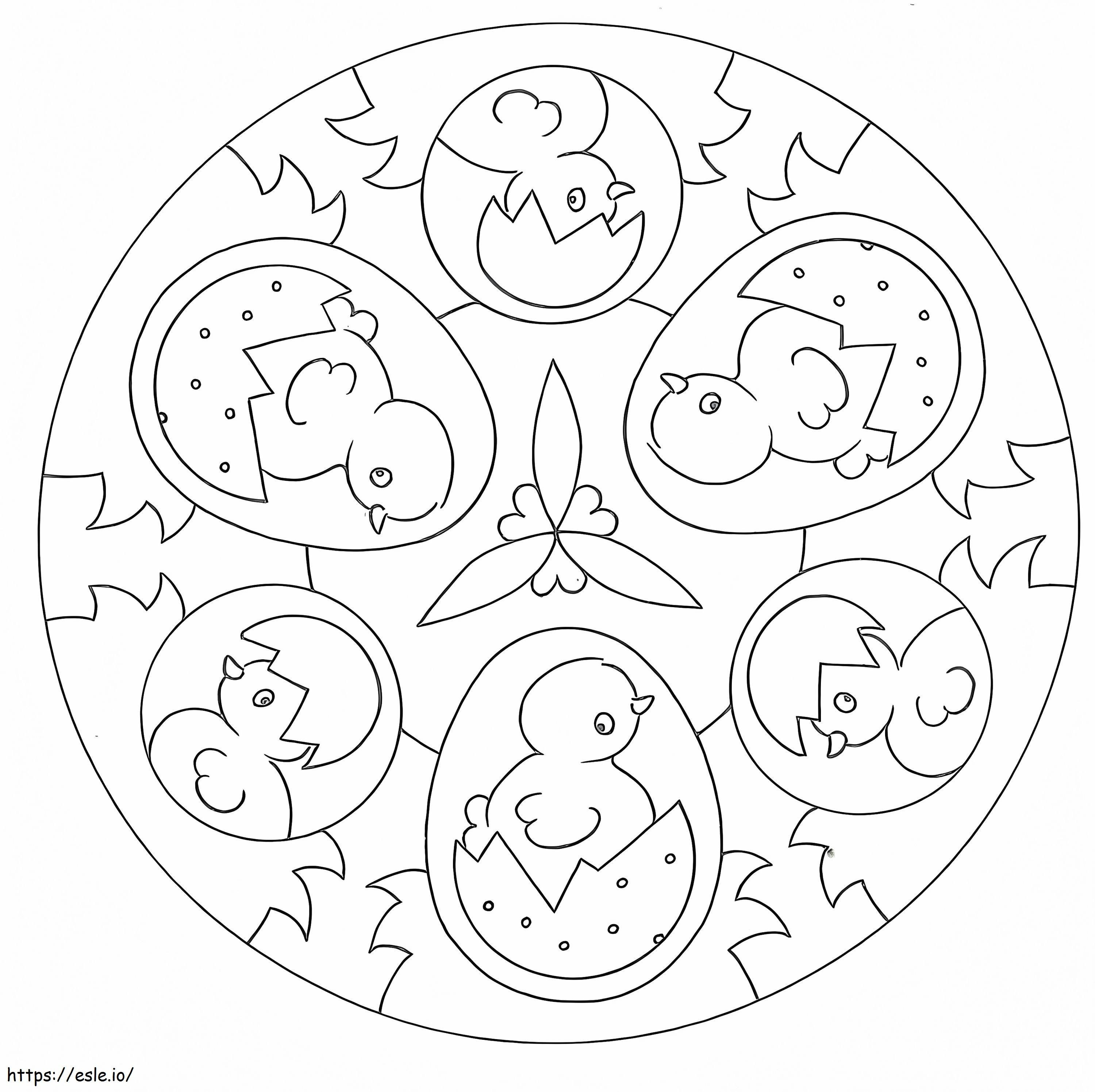 Mandala Easter 4 coloring page