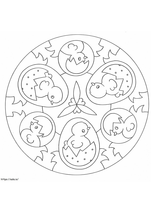 Mandala Ostern 4 ausmalbilder