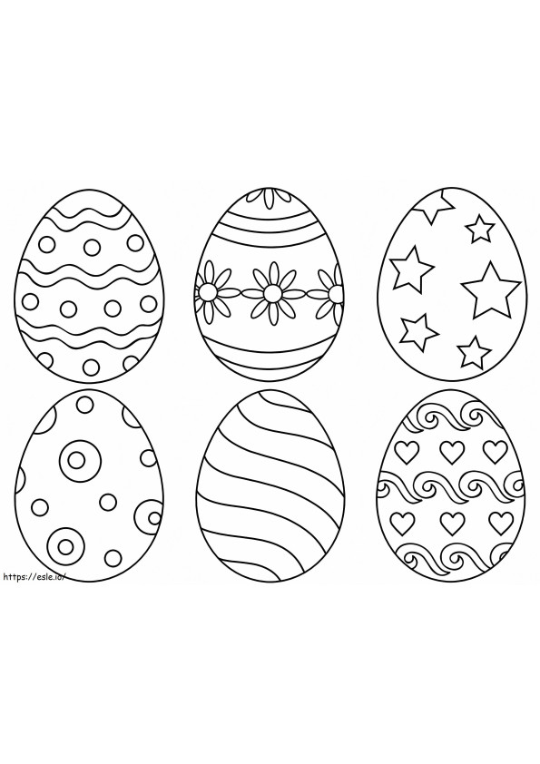 Uova di Pasqua 1 da colorare