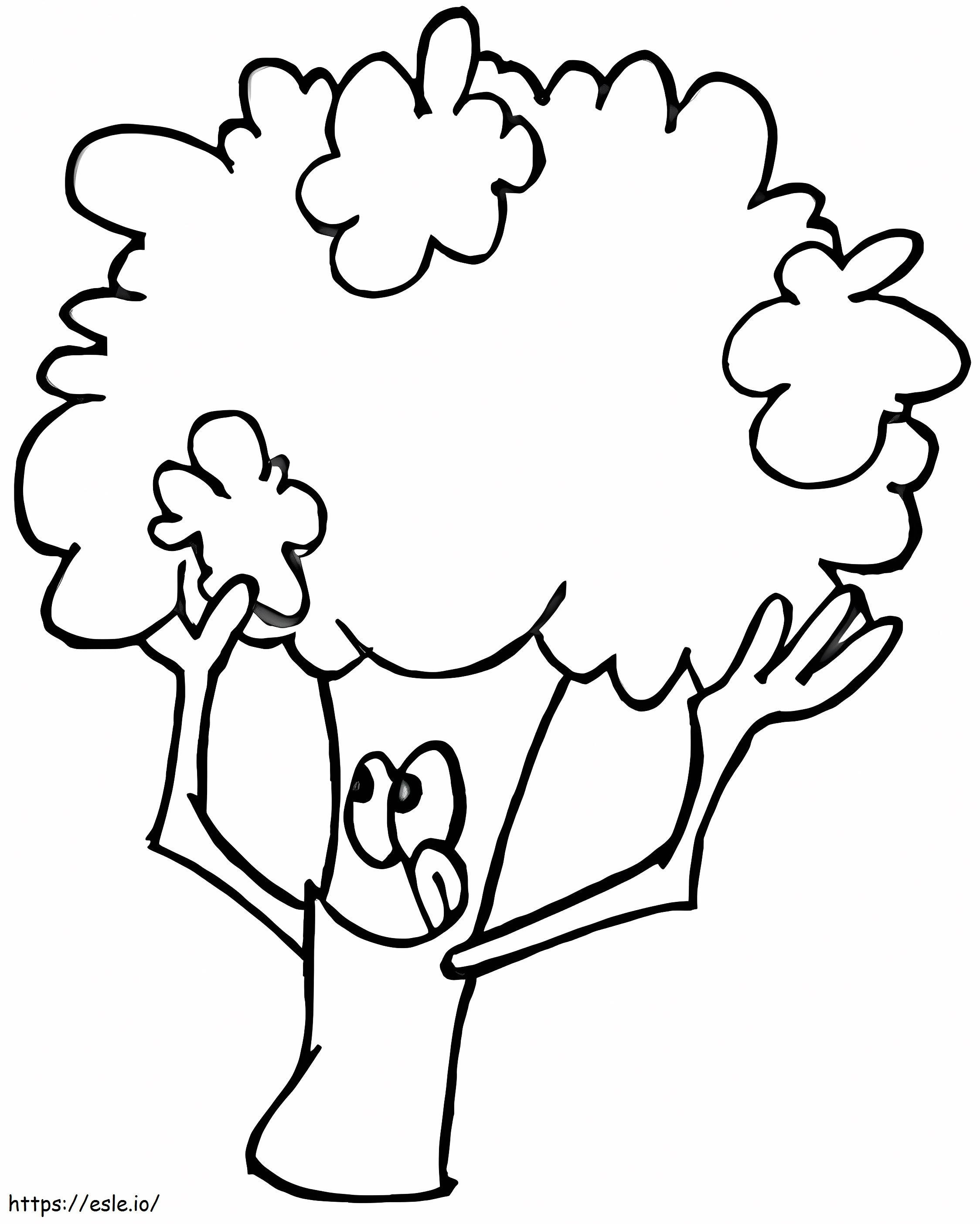 Brokuły z kreskówek kolorowanka