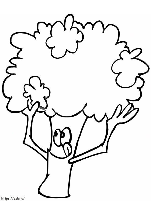 Cartoon Broccoli coloring page