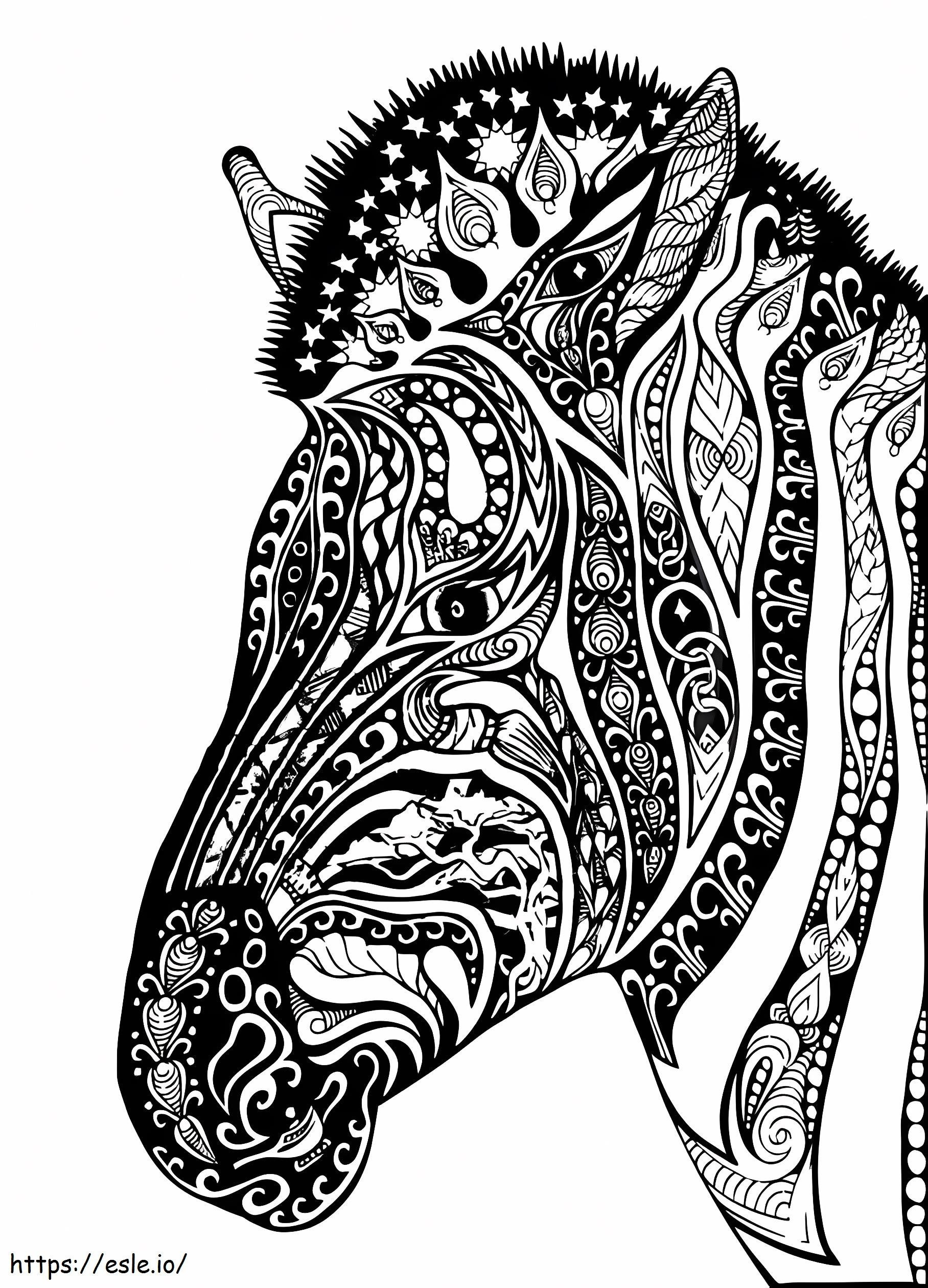 Zebra Stress Relief coloring page