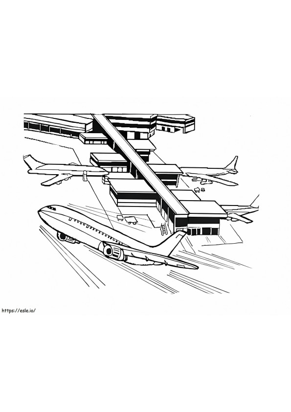 Airport To Color coloring page